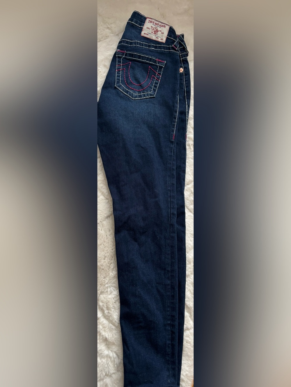 True Religion Women's Dark Blue w/Pink Accent Stitching - Picture 3 of 7